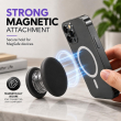Universal MagSafe Magnetic Phone Grip &amp; Mobile Holder | 360&deg; Adjustable Ring Stand, Finger Holder &amp; Kickstand, Strong Magnetic Pop-Up Holder | Macrons Colors iCare-Black