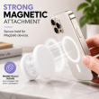 Universal MagSafe Magnetic Phone Grip &amp; Mobile Holder | 360&deg; Adjustable Ring Stand, Finger Holder &amp; Kickstand, Strong Magnetic Pop-Up Holder | Macrons Colors iCare-White