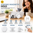 Universal MagSafe Magnetic Phone Grip &amp; Mobile Holder | 360&deg; Adjustable Ring Stand, Finger Holder &amp; Kickstand, Strong Magnetic Pop-Up Holder | Macrons Colors iCare-White