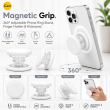Universal MagSafe Magnetic Phone Grip &amp; Mobile Holder | 360&deg; Adjustable Ring Stand, Finger Holder &amp; Kickstand, Strong Magnetic Pop-Up Holder | Macrons Colors iCare-White