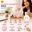 Universal MagSafe Magnetic Phone Grip &amp; Mobile Holder | 360&deg; Adjustable Ring Stand, Finger Holder &amp; Kickstand, Strong Magnetic Pop-Up Holder | Macrons Colors iCare- Pink