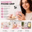Universal MagSafe Magnetic Phone Grip &amp; Mobile Holder | 360&deg; Adjustable Ring Stand, Finger Holder &amp; Kickstand, Strong Magnetic Pop-Up Holder | Macrons Colors iCare- Pink