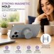 Universal MagSafe Magnetic Phone Grip &amp; Mobile Holder | 360&deg; Adjustable Ring Stand, Finger Holder &amp; Kickstand, Strong Magnetic Pop-Up Holder | Macrons Colors iCare-Grey