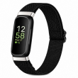 Fitbit Inspire 3 | Nylon Braided Elastic Sport Band | Soft Breathable Stretch Replacement Wristband,For Women &amp; Men, Comfortable Sports &amp; Daily Wear- Black | iCare