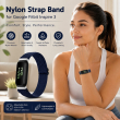 Fitbit Inspire 3 | Nylon Braided Elastic Sport Band | Soft Breathable Stretch Replacement Wristband,For Women &amp; Men, Comfortable Sports &amp; Daily Wear- Dark Blue | iCare
