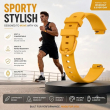 Fitbit Inspire 3 | Soft Removable Replacement Strap | Comfortable Adjustable Smartwatch Wristband, Durable Sport Band For Men &amp; Women-Yellow | iCare