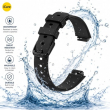 Fitbit Inspire 3 | Soft Removable Replacement Strap | Comfortable Adjustable Smartwatch Wristband, Durable Sport Band For Men &amp; Women- Black | iCare