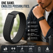 Google Fitbit Air | Nylon Sport Strap | Breathable Lightweight Adjustable Replacement Wristband, Comfortable Fitness Band for Men &amp; Women- Black | iCare
