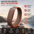 Google Fitbit Air | Nylon Sport Strap | Breathable Lightweight Adjustable Replacement Wristband, Comfortable Fitness Band for Men &amp; Women- Dune Orange | iCare