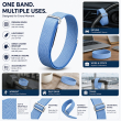 Google Fitbit Air | Nylon Sport Strap | Breathable Lightweight Adjustable Replacement Wristband, Comfortable Fitness Band for Men &amp; Women-Light Blue | iCare