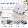 MacBook Air 15.3-Inch Clear Skin Compatible For M5 2026 A3448 | Ultra-Thin Transparent Laptop Skin | Scratch-Resistant Protective Sticker Cover | Easy Apply &amp; Remove | iCare
