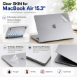 MacBook Air 15.3-Inch Clear Skin Compatible For M5 2026 A3448 | Ultra-Thin Transparent Laptop Skin | Scratch-Resistant Protective Sticker Cover | Easy Apply &amp; Remove | iCare