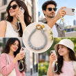 Silicone Necklace Phone Lanyard | Universal Smartphone Holder Strap | Soft Adjustable Anti-Drop Neck Cord, Ring Grip &amp; Hands-Free Phone Carrier | iCare