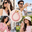 Silicone Necklace Phone Lanyard | Universal Smartphone Holder Strap | Soft Adjustable Anti-Drop Neck Cord, Ring Grip &amp; Hands-Free Phone Carrier | iCare