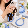 Silicone Necklace Phone Lanyard | Universal Smartphone Holder Strap | Soft Adjustable Anti-Drop Neck Cord, Ring Grip &amp; Hands-Free Phone Carrier | iCare