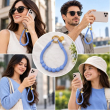 Silicone Necklace Phone Lanyard | Universal Smartphone Holder Strap | Soft Adjustable Anti-Drop Neck Cord, Ring Grip &amp; Hands-Free Phone Carrier | iCare