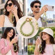 Silicone Necklace Phone Lanyard | Universal Smartphone Holder Strap | Soft Adjustable Anti-Drop Neck Cord, Ring Grip &amp; Hands-Free Phone Carrier | iCare