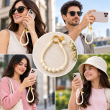 Silicone Necklace Phone Lanyard | Universal Smartphone Holder Strap | Soft Adjustable Anti-Drop Neck Cord, Ring Grip &amp; Hands-Free Phone Carrier | iCare