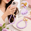 Silicone Necklace Phone Lanyard | Universal Smartphone Holder Strap | Soft Adjustable Anti-Drop Neck Cord, Ring Grip &amp; Hands-Free Phone Carrier | iCare