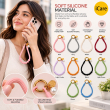 Silicone Necklace Phone Lanyard | Universal Smartphone Holder Strap | Soft Adjustable Anti-Drop Neck Cord, Ring Grip &amp; Hands-Free Phone Carrier | iCare