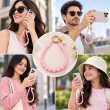 Silicone Necklace Phone Lanyard | Universal Smartphone Holder Strap | Soft Adjustable Anti-Drop Neck Cord, Ring Grip &amp; Hands-Free Phone Carrier | iCare