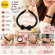 Silicone Bow Phone Lanyard | Adjustable Mobile Phone Strap with Pop Holder &amp; Loop | Anti-Drop Hands-Free Neck Strap-Black | iCare