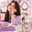 Silicone Bow Phone Lanyard | Adjustable Mobile Phone Strap with Pop Holder &amp; Loop | Anti-Drop Hands-Free Neck Strap-Purple| iCare
