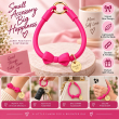 Silicone Bow Phone Lanyard | Adjustable Mobile Phone Strap with Pop Holder &amp; Loop | Anti-Drop Hands-Free Neck Strap-Hot Pink | iCare