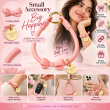 Silicone Bow Phone Lanyard | Adjustable Mobile Phone Strap with Pop Holder &amp; Loop | Anti-Drop Hands-Free Neck Strap-Light Pink | iCare