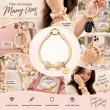 Silicone Bow Phone Lanyard | Adjustable Mobile Phone Strap with Pop Holder &amp; Loop | Anti-Drop Hands-Free Neck Strap-Beige | iCare