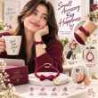 Silicone Bow Phone Lanyard | Adjustable Mobile Phone Strap with Pop Holder &amp; Loop | Anti-Drop Hands-Free Neck Strap-Wine | iCare