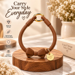 Silicone Bow Phone Lanyard | Adjustable Mobile Phone Strap with Pop Holder &amp; Loop | Anti-Drop Hands-Free Neck Strap-Brown| iCare