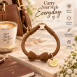 Silicone Bow Phone Lanyard | Adjustable Mobile Phone Strap with Pop Holder &amp; Loop | Anti-Drop Hands-Free Neck Strap-Brown| iCare