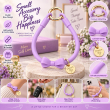 Silicone Bow Phone Lanyard | Adjustable Mobile Phone Strap with Pop Holder &amp; Loop | Anti-Drop Hands-Free Neck Strap-Light Purple | iCare