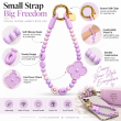 Silicone Flower Phone Lanyard | Adjustable Mobile Strap with Pop Holder &amp; Loop | Anti-Drop Hands-Free Phone Strap | iCare
