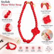 Silicone Flower Phone Lanyard | Adjustable Mobile Strap with Pop Holder &amp; Loop | Anti-Drop Hands-Free Phone Strap | iCare