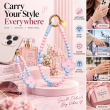 Silicone Flower Phone Lanyard | Adjustable Mobile Strap with Pop Holder &amp; Loop | Anti-Drop Hands-Free Phone Strap | iCare