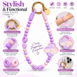 Silicone Flower Phone Lanyard | Adjustable Mobile Strap with Pop Holder &amp; Loop | Anti-Drop Hands-Free Phone Strap | iCare