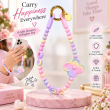 Silicone Flower Phone Lanyard | Adjustable Mobile Strap with Pop Holder &amp; Loop | Anti-Drop Hands-Free Phone Strap | iCare