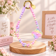 Silicone Flower Phone Lanyard | Adjustable Mobile Strap with Pop Holder &amp; Loop | Anti-Drop Hands-Free Phone Strap | iCare
