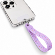 Silicone Neon Phone Lanyard | Adjustable Mobile Phone Strap with Pop Holder &amp; Loop | Anti-Drop Hands-Free Neck Strap-Purple | iCare