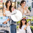 Silicone Neon Phone Lanyard | Adjustable Mobile Phone Strap with Pop Holder &amp; Loop | Anti-Drop Hands-Free Neck Strap-White | iCare