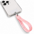 Silicone Neon Phone Lanyard | Adjustable Mobile Phone Strap with Pop Holder &amp; Loop | Anti-Drop Hands-Free Neck Strap-Pink | iCare