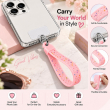 Silicone Neon Phone Lanyard | Adjustable Mobile Phone Strap with Pop Holder &amp; Loop | Anti-Drop Hands-Free Neck Strap-Pink | iCare