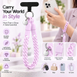 Silicone Strings Circle Rings Mobile Phone Strap with Pop Holder &amp; Loop | Anti-Drop Neck Strap For Smartphones | iCare