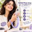 Silicone Strings Circle Rings Mobile Phone Strap with Pop Holder &amp; Loop | Anti-Drop Neck Strap For Smartphones | iCare