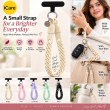 Silicone Strings Circle Rings Mobile Phone Strap with Pop Holder &amp; Loop | Anti-Drop Neck Strap For Smartphones | iCare
