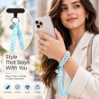 Silicone Strings Circle Rings Mobile Phone Strap with Pop Holder &amp; Loop | Anti-Drop Neck Strap For Smartphones | iCare