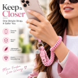 Silicone Strings Circle Rings Mobile Phone Strap with Pop Holder &amp; Loop | Anti-Drop Neck Strap For Smartphones | iCare
