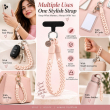 Silicone Strings Circle Rings Mobile Phone Strap with Pop Holder &amp; Loop | Anti-Drop Neck Strap For Smartphones | iCare